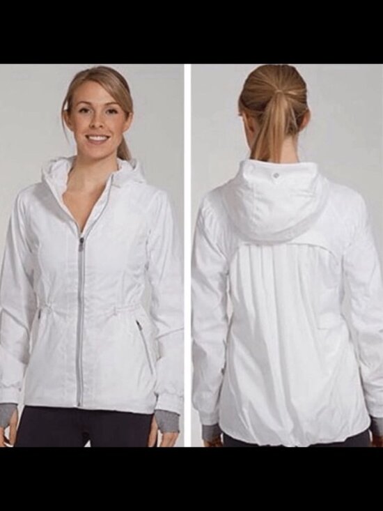 lululemon athletica Jackets & Blazers - LULULEMON Resolution Jacket with hood. White.